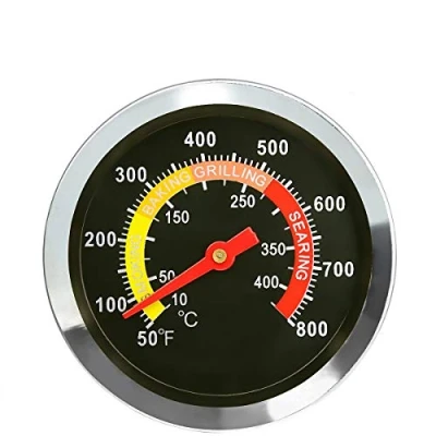 Image of LOKHING 01T08 DIA 6 Centimeters Stainless Steel Smoker Grill BBQ Temperature Gauge Oven Thermometer