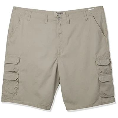 Image of Wrangler Men&#039;s Big Tall Authentics Premium Cargo Short, Camel, 44
