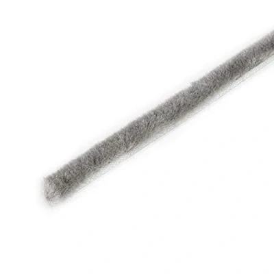 Image of Emuca Self Adhesive Brush Seal 7mm (0,27 inch) High, Dust Strip for Doors and Windows, 10m (393,7 Rolls, Grey