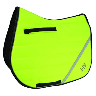 Image of Y H HY Viz Reflective Comfort Saddle Pad Pony/Cob Yellow