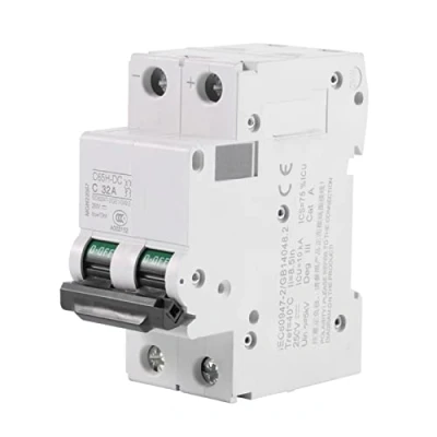 Image of 1Pc Miniature Air Circuit Breaker 250V DC 2P Low Voltage Solar Energy Switch 16A/32A/63A with Short Protection