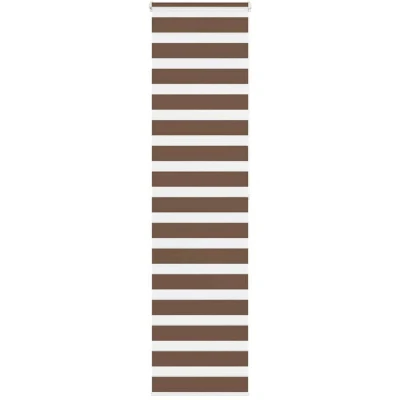 Image of vidaXL Zebra Blind Brown 65x200 cm Fabric Width 60.9 Polyester