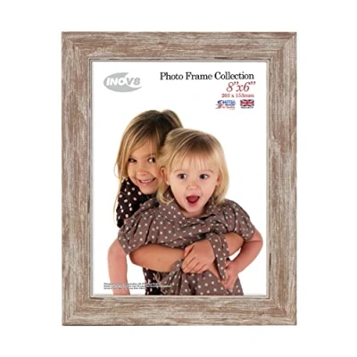 Image of Inov8 Framing Photo Frame, Wood, Washed Walnut, 8x6 Inch