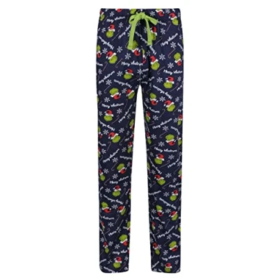 Image of Paradise Mens Pyjama Bottoms Christmas Theme EX UK Store Merry Whatever PJ Lounge Pants