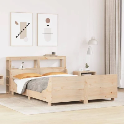 Image of Bed Frame without Mattress 160x200 cm Solid Wood Pine vidaXL