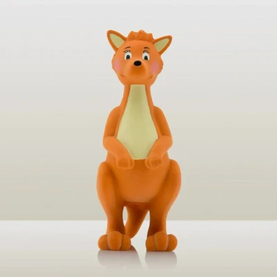 Image of Mizzie the Kangaroo Baby Teething Toy Natural Rubber Squeaky Squeeze 0 3 Years Aid Children&#039;s Sensory Development Soothe Sore Gums Whilst Having Fun!