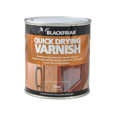 Image of Blackfriar BKFQDDVCG250 Quick Drying Duratough Interior Varnish 250 ml, Clear Gloss