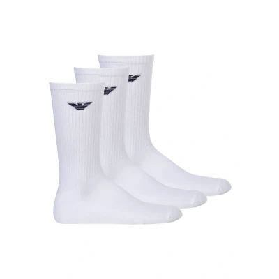 Image of Emporio Armani Medium Socks 3PACK Socks, Men&#039;s, Size: One Size, White