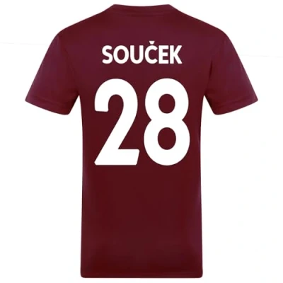Image of West Ham United FC Mens Soucek 28 Poly T Shirt Claret XL