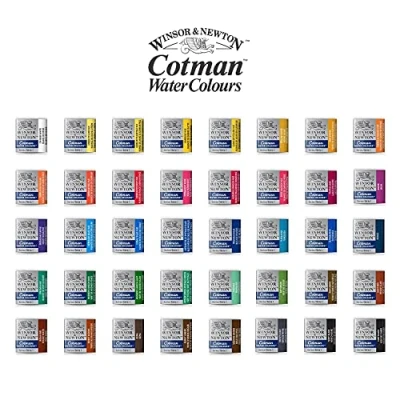 Image of Winsor and Newton Cotman Half Pan Cadmium Yellow Hue