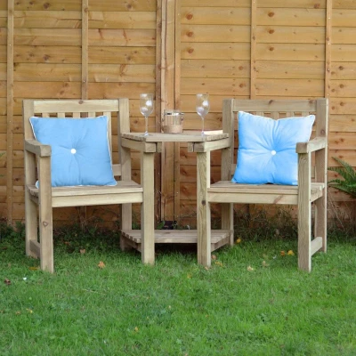 Image of Forest Harvington Wooden Garden Love Seat 6&#039;x2&#039; (1.8x0.6m)