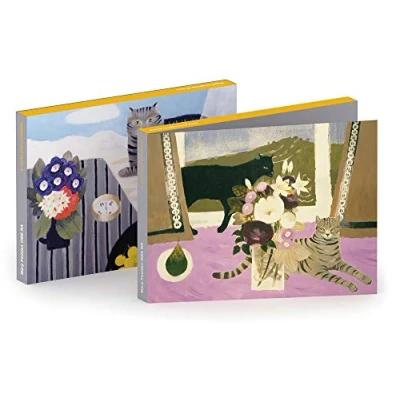 Image of Royal Academy Mary Fedden Two Cats Set of 6 Art Notecards Wallet (17 x 12 cm)