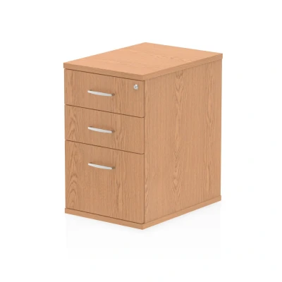 Image of Impulse 600 Desk High Pedestal 3 Drawer Oak I000777