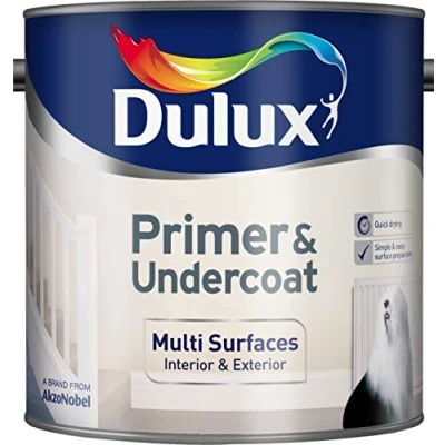 Image of Dulux Primer &amp; Undercoat Paint 2.5L, White