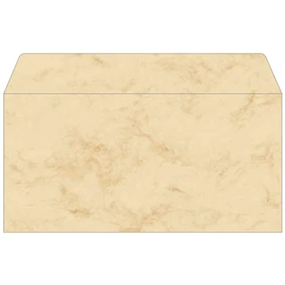 Image of SIGEL DP074 Marbled envelopes, DL, 90 gsm, Beige, 50 Pieces