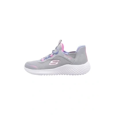 Image of Skechers Bounder Trainers for kids, Size: 9.5K, Grey Synthetics/textile