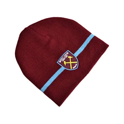 Image of West Ham United Knitted Beanie Hat Claret