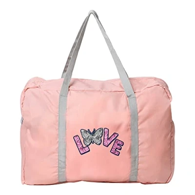 Image of Cabin Bag 45x36x20 for Easyjet Airlines Underseat Travel Holdall Carry on Hand Luggage Weekend Packable Duffel Bag,Sports Fitness (Butterfly Love)