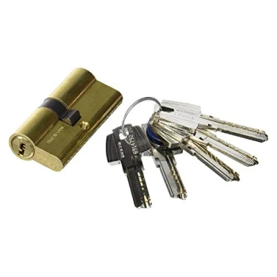 Image of Tesa Assa Abloy T65D3040L Security Cylinder, T60 DS, Double Clutch, Long Lave, Wrench, Brass, 30 x 40 mm