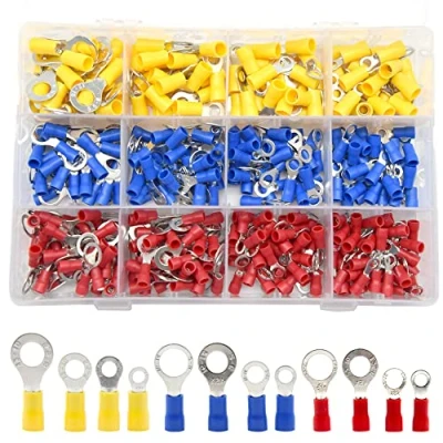 Image of Hocansen 360 Pieces Ring Connectors Electrical Wire Insulated Terminals Crimp (UPRZ)