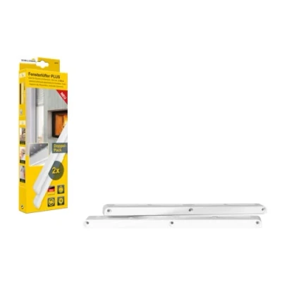 Image of Schellenberg 46605 Window Rebate Fan Plus Starter Set, Twin Pack, Automatic Flaps, Mounting on Frame, White