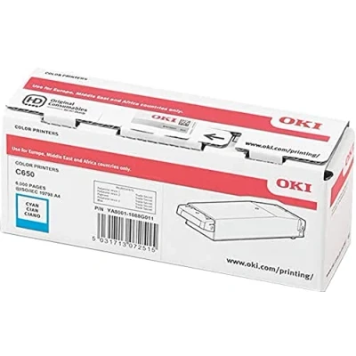 Image of Oki Cyan Toner Cartridge 6000 Pages C650 09006127