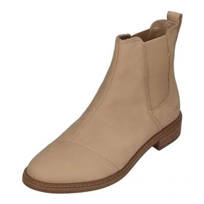 Image of TOMS Women&#039;s Charlie Chelsea Boot, Oatmeal Nubuck Leather, 3 UK