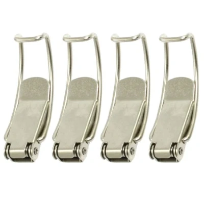 Image of sourcing map Box Chest Case Spring Loaded Sillver Tone Draw Toggle Latch 4 Pcs