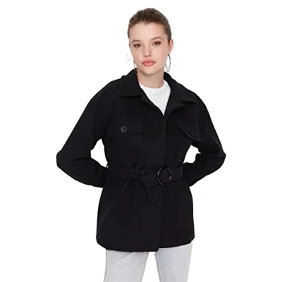 Image of Trendyol Women Oversize Puffer Shirt collar Woven Coat