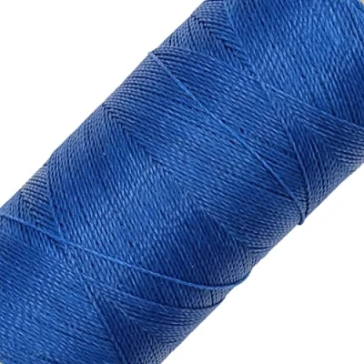 Image of LINHASITA Waxed Thread 100gr / 360 Metres 0.5 mm Thick Polyester Macrame 30 Colours blue