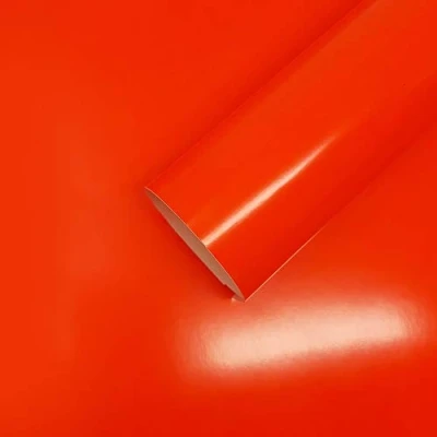 Image of Adhesive Film Sheet Wrapping, Fluo Red, 50 x 70 cm