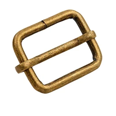 Image of Wuuycoky Bronze 1.5&quot; Inner Length Metal Sliding Bar Tri Glides Wire Formed Roller Pin Buckles Slider Pack of 10