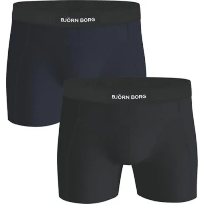 Image of Bjorn Borg Boxers 2 Pack Black/Blue Black Dark Blue size S