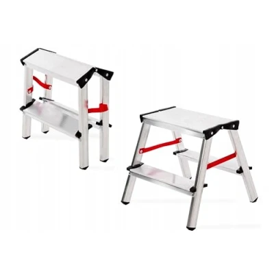Image of Aluminium Double Sided Step Ladder 3 4 5 6 7 8 Tread (2X2 125KG)