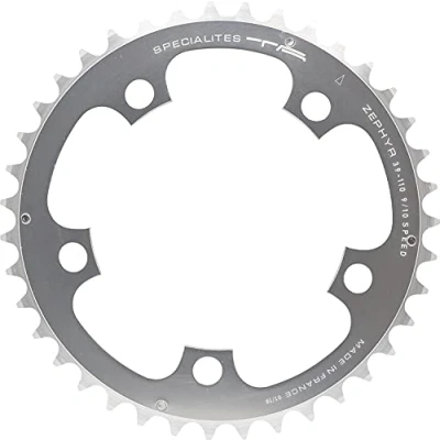 Image of Spécialités TA Zephyr Compact 5 Arm 110pcd 9/10 Speed Chainring, Middle 34t, Silver