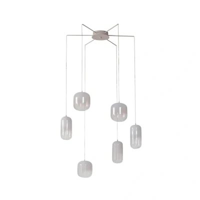 Image of Lucande LED pendant light Avelina, white, 6 bulb