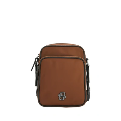Image of BOSS Mens B Icon Twill Reporter Bag with Double Monogram Size One