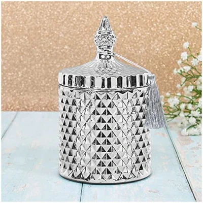 Image of lesser and pavey LP47056 Vanilla &amp; Anise Candle Jar For Adults Silver Accessory