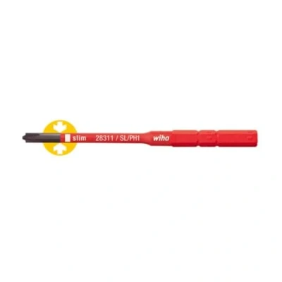 Image of Wiha 2831 slimBit Electric SL/PH2 x 75 mm, True Red (2831132)