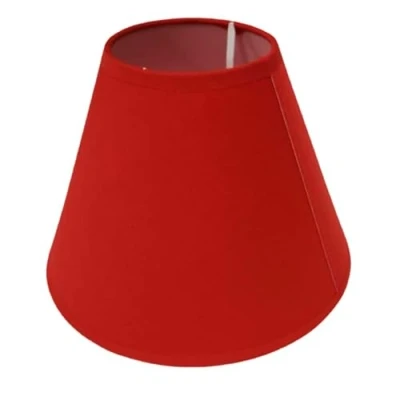 Image of 9&quot; (23cm) Cotton Textured Fabric Coolie Light Shade Table Ceiling Lamp Shades (Red)
