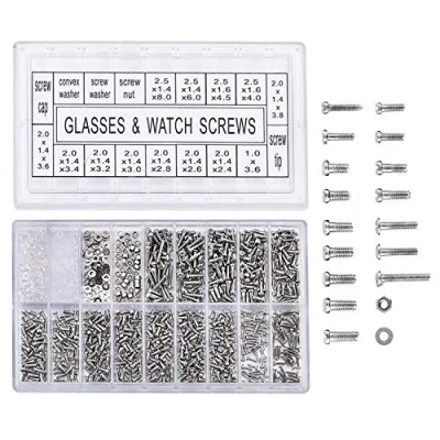 Image of Screws Assortment, Yosoo 1000 Piece Stainless Steel Glasses Watch Repair Screw Replacement kit set Tiny Nut Assortment Tool ¡&quot;