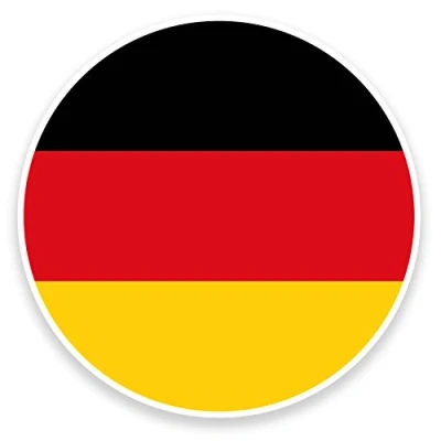Image of 2 x 10cm German Flag Vinyl Sticker Decal Laptop Car Germany Deutschland #9076 (10cm Wide High)