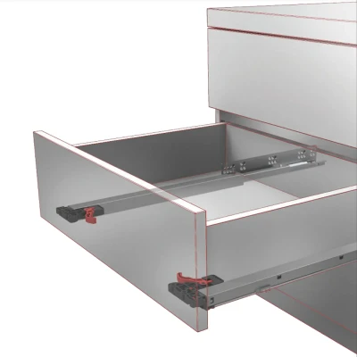 Image of Tandem Soft Close Drawer Runners Undermount Full Extension 40kg up to 19mm Thickness 500mm