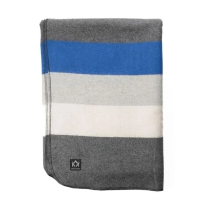 Image of Arcturus Rainier Wool Blanket 4.5lbs Warm, Heavy, Washable, Large Great for Camping, Outdoors, Survival &amp; Emergency Kits (White Blue Gray)