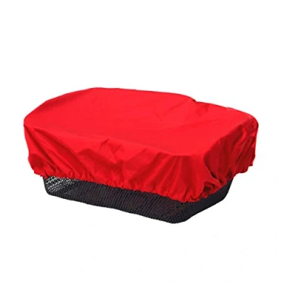 Image of NICE &#039;N&#039; DRY Cover for front and rear Bike Basket red