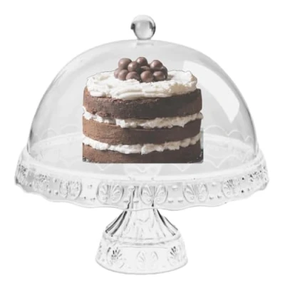 Image of Almineez Cake Stand with Dome Lid Multifunctional 6 in 1 Acrylic Multi Purpose Container and Serving Ideal for Birthdays Presents Dinners Parties Decorations