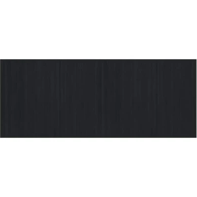 Image of vidaXL Black Bamboo Area Rug 80x200 cm Rectangular, Anti Slip, Durable Living Room Carpet, Versatile and Easy to Clean