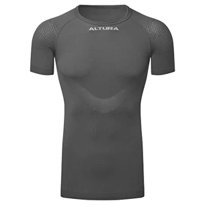 Image of Altura Unisex Tempo Seamless Short Sleeve Thermal Cycling Baselayer Charcoal Large/X Large