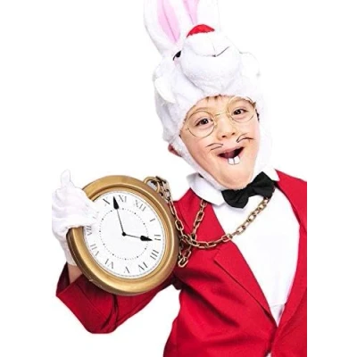 Image of Struts Wonderland The White Rabbit Fancy Dress Pocket Watch Jumbo Clock