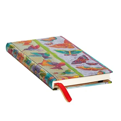 Image of Paperblanks 12 Month Planners 2023 Hummingbirds &amp; Flutterbyes Horizontal Slim (95 x 180 mm)